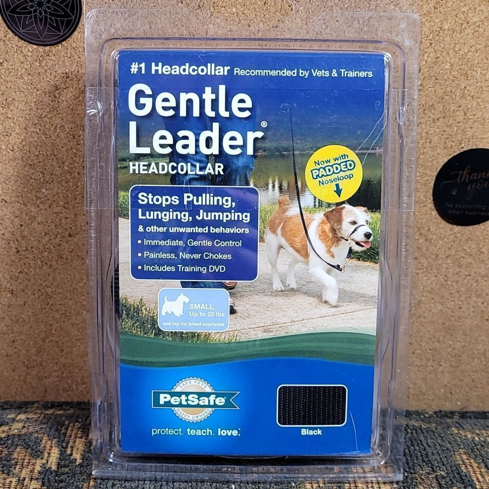 PetSafe Black Gentle Leader with instructional DVD- Size Small- NWT